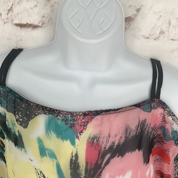 ✨VTG✨ 80s Open Shoulder Sheer Top, Size S - Picture 3 of 7